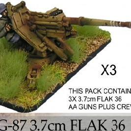 X3 3.7cm Flak 36 CON ARTILLEROS