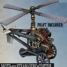 GIROCOPTERO STEAMPUNK CON PILOTO