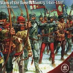 INFANTERIA Y ARQUEROS GUERRA ROSAS X40FIGS