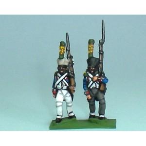 Grenadiers / Voltigeurs chacó cubierto (8 figuras)