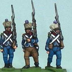 Chasseurs﻿ marchando  campaña﻿ (8 figuras)